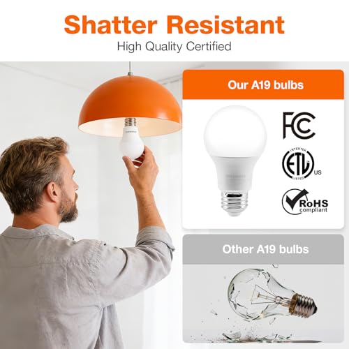 image for LEDVANCE Sylvania ECO LED A19 Light Bulb, 60W Equivalent, Efficient 9W
