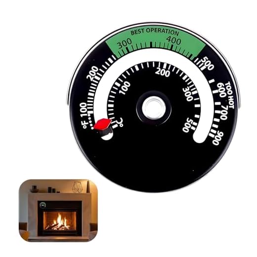 Termómetro Magnético para Estufa de Leña y Chimenea, Medidor de Temperatura de Alta Precisión con Escala en Celsius y Fahrenheit, Termómetro Metálico para Horno, Tubo de Humo y Barbacoa