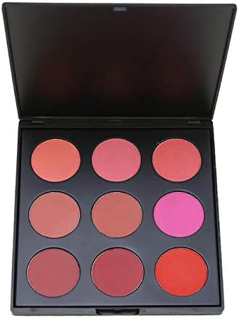 Blusher Palette, Vodisa 9 Color Natural Make Up Blushing Set Face Sheer Matte Mineral Blush Kit, Cheek Base Foundation Pressed Powder Pallet Professional Facial Beauty Cosmetic Makeup Blush (1)