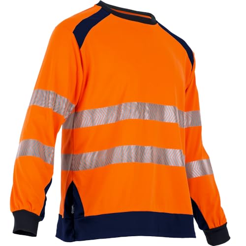 T-Shirt à Manches Longues Visible LMA Reflet 9208 S Orange Fluo