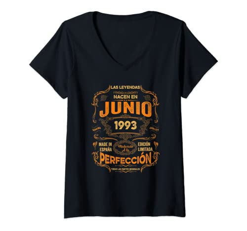 Mujer Mujer Leyendas Junio 1993 Hombre Mujer 29 Años Cumpleaños Camiseta Cuello V