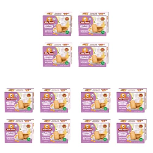 Image of Mid Break Atta Biscuits - 1200gm (Pack Of 12) | 100% Wheat Biscuits With No Added Sugar | Atta Biscuit For Healthy Tea Snacking | Premium Handmade Cookies | Eggless & Vegetarian
