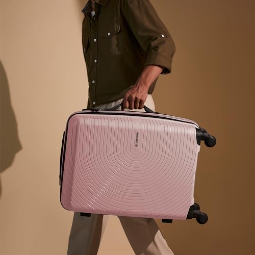 Image of Stony Brook Nasher Miles Crescent 55 Cm 20 Inch Polypropylene Hard-Sided 4 Wheels Spinner Cabin Luggage Trolley Bag (Champagne)