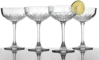 Pasabahce Set 4 Coppe Timeless Champagne 27 Arredo Tavola White