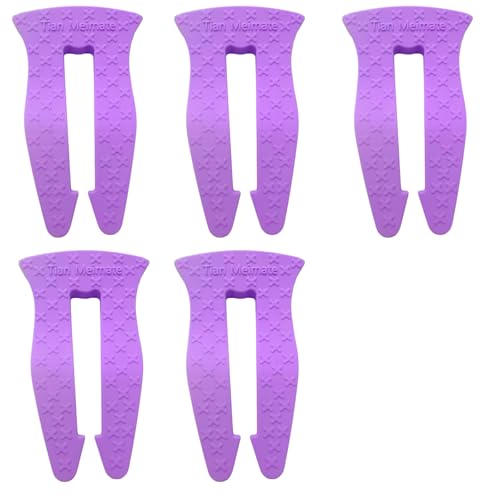 TianMeimate Universal Stove Knob Locks(5 Pack Purple) Child Proof Gas Stove Safety Lock with Key, Easy Install No Tools Needed, Heat Resistant Baby Proofing Essentials for Kitchen Cooktop