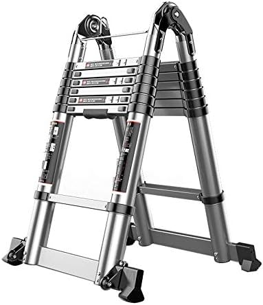 Ladder Telescopic Ladder Telescopic Ladder Aluminum Alloy Folding Extendable Extension Ladder for Home Office Multi Purpose Telescoping Ladder (Color : A, Size : 2.8M)