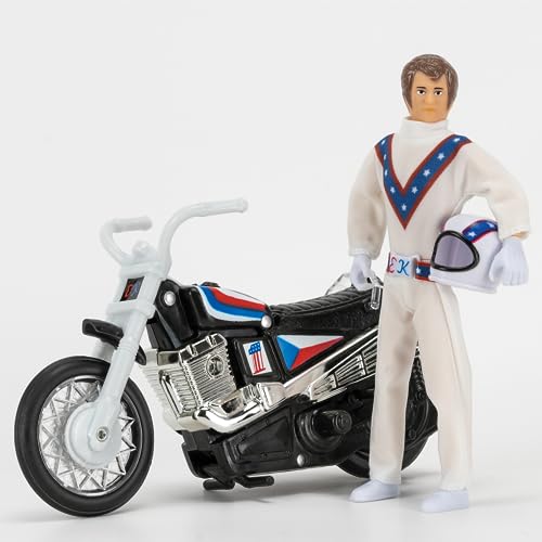 Evel Knievel Stunt Cycle - The Amazing Wind Up and Go Action Toy Launcher for Ultimate Jumps, Crashes, Flips and More - 8 Inch Bike Jumps Anywhere from 100 to 150 Feet - Original 1970's Stunt Bike. - Thumbnail 4