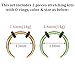 BOKABOO 2Pcs Glass Septum Stretching Kit Set - C Shape Pincher Tapers with O-Rings, 1pcs Honey + 1pcs Emerald, 14g Buffalo Septum Retainers Rings for Nose & Ear Piercing Jewelry