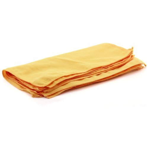TelMo 5er Pack - Poliertuch, Schuhtuch - 30x30cm, Farbe: gelborange Cover
