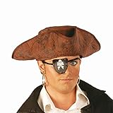 Gorra de PIRATA Guirca - Sombrero pirata efecto consumido, color marrón, talla única, 13902