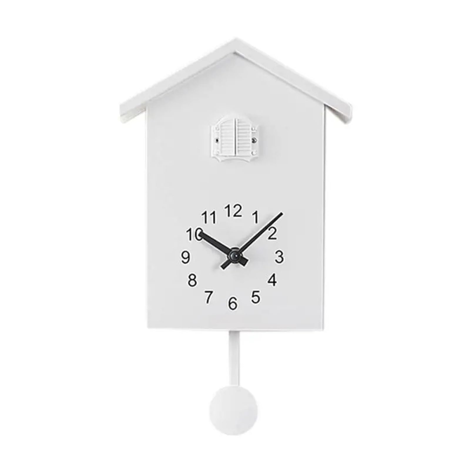 GOXQIT 1 Pcs Cuckoo Clock Wall Bird For Home With Sound Design For Living Room(White)
