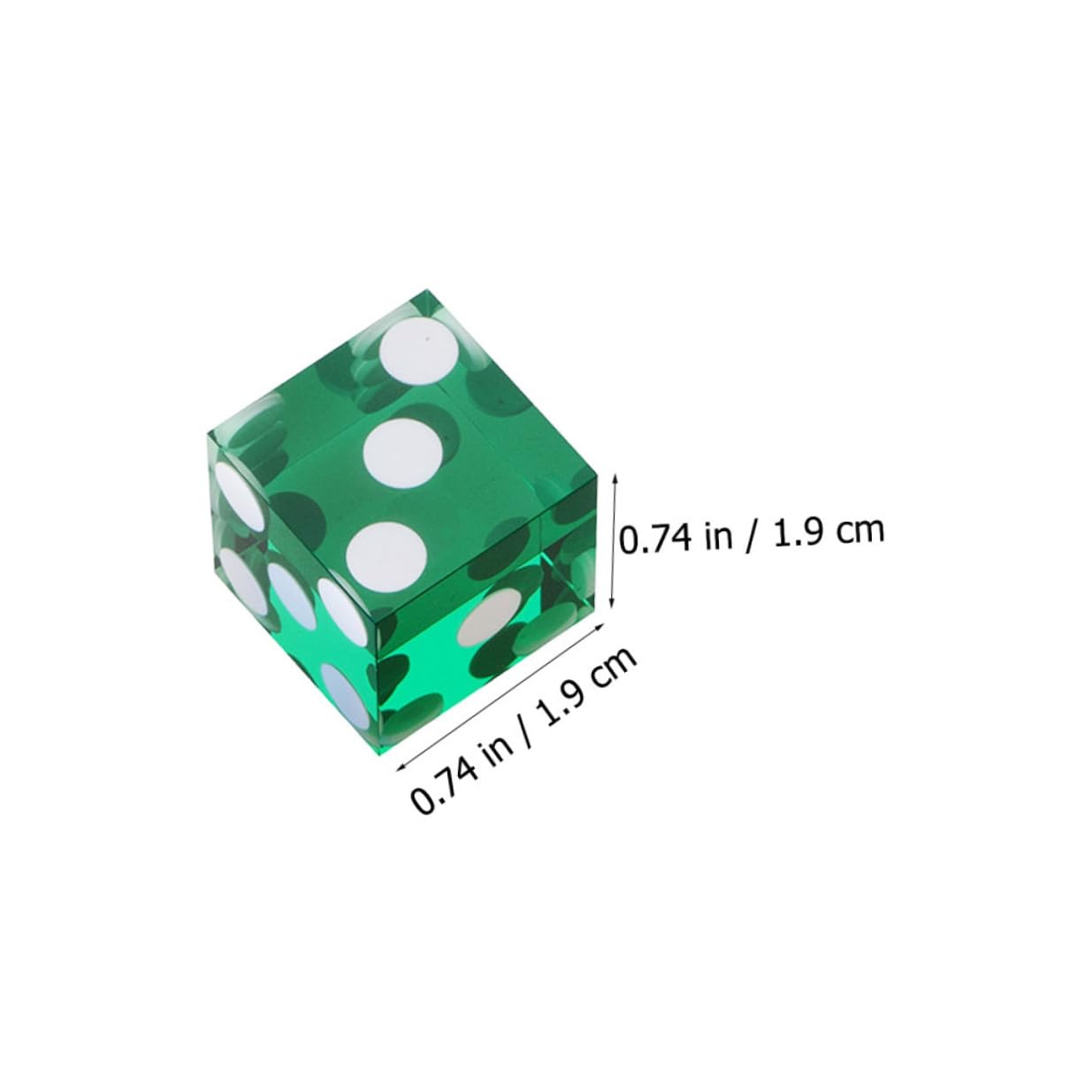 Mikinona Dés à Points 19mm Coins Arrondis en Acrylique Transparent Sensation Confortable Lot de 5 Fabrication Minutieuse Couleur Aléatoire pour Jeux de Société et Fêtes
