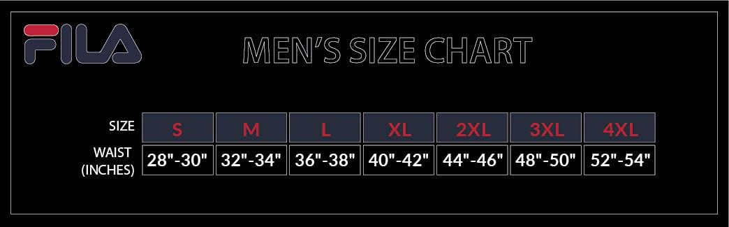 Fila Męskie 10 cm Trunk Front Fly, 90% Poliester 10% Spandex, 4-pak