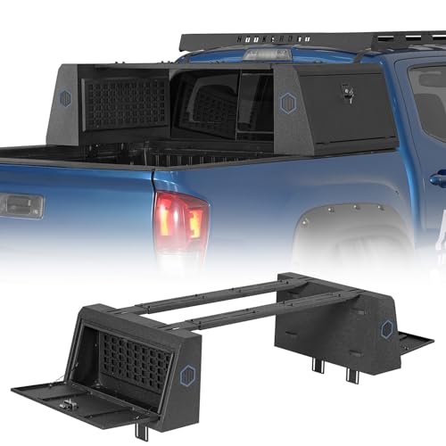 Hooke Road Topsider Truck Bed Tool Box for Jeep Gladiator JT, Toyota Tacoma, Tundra, Ford F-150, Ranger, Ram 1500, Silverado 1500, Colorado, Sierra 1500, Canyon - Heavy Duty Lockable Storage Box