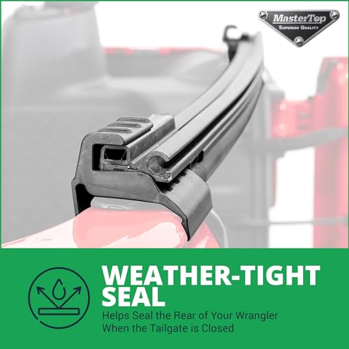 MasterTop Soft Top Tailgate Bar or Tonneau Cover Bar - Fits Jeep Wrangler JK & JKU 2007-2018 - Jeep Soft Top Tailgate Bar Jeep Top Rail Retainer Jeep Tonneau Cover Tailgate Bar (Side Clips Included) by MasterTop - Image 4