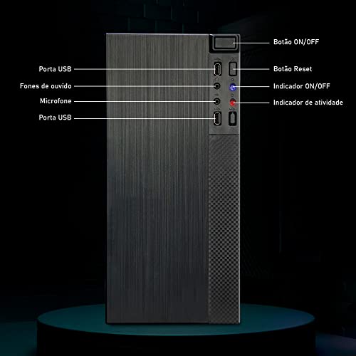 Computador Completo Kit Gamer Pc Intel Core i5 8GB SSD 256GB Monitor 17