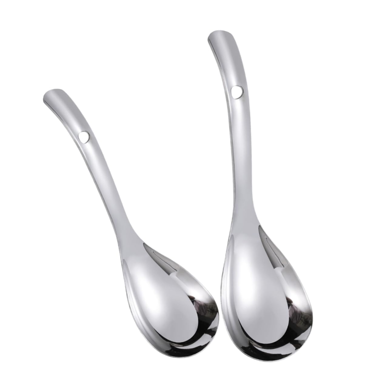 SOLUSTRE 2pcs Stainless Steel Rice Spoon Convenient Rice Scooper with Comfortable Grip for Easy Use Kitchen and More
