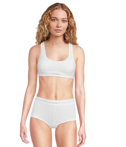 Soutien-gorge femme Calvin Klein bralette en coton côtelé extensible