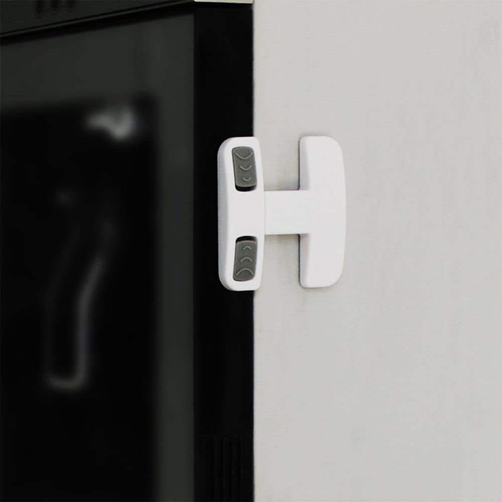 Baby Safety Locks, Cabinet Locks Double Buckle Refrigerator Door Locks, Multipurpose Child Protection Equipment Drawer Slot Locks Straps(black)