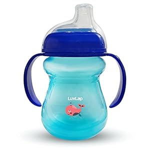 Luv Lap Mobby Little Spout Sipper, BPA Free, 240 ml, 6m+ (Blue)