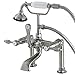 Kingston Brass AE103T8TAL 7" in Spout Reach Deck Mount Clawfoot Tub Faucet, Brushed Nickel