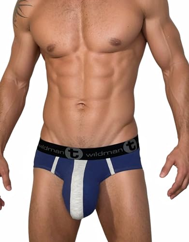 Wildmant Cotton Monster Cock Brief Dark Blue and Gray2