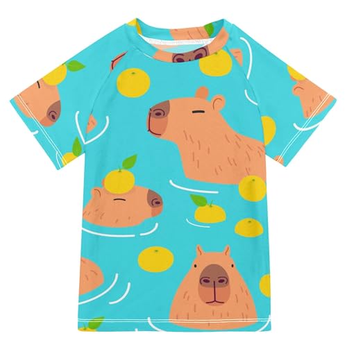 Boys Rash Guard Swim Shirts Quick Dry Short Sleeve UPF 50+ Girls Rashguard Swimsuit