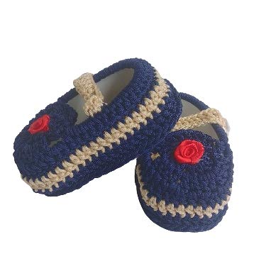 Soft Cotton Baby Shoes, Crochet Knit Baby Booties