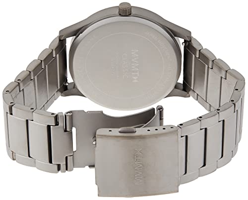 MVMT Classic Qtz Basic Analog Calendar Grey Round Dial Men's Watch, Ionic Plated Grey Stainless Steel Material, Grey Band - D-MM01-GR - Image 2