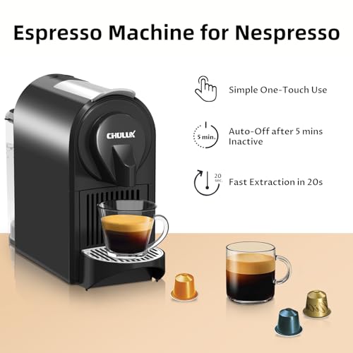 CHULUX-Bafe-Pro-Espresso-Machine-Mini-Espresso-Machine-for-Nespresso-Original-Capsules-Single-Serve-Coffee-Machine-for-Home-Espresso-Lungo-Maker-Italian-ODE-20-Bar-Pump-Black CHULUX Bafe Pro Espresso Machine Mini Espresso Machine for Nespresso Original Capsules Single Serve Coffee Machine for Home Espresso Lungo Maker Italian ODE 20 Bar Pump Black