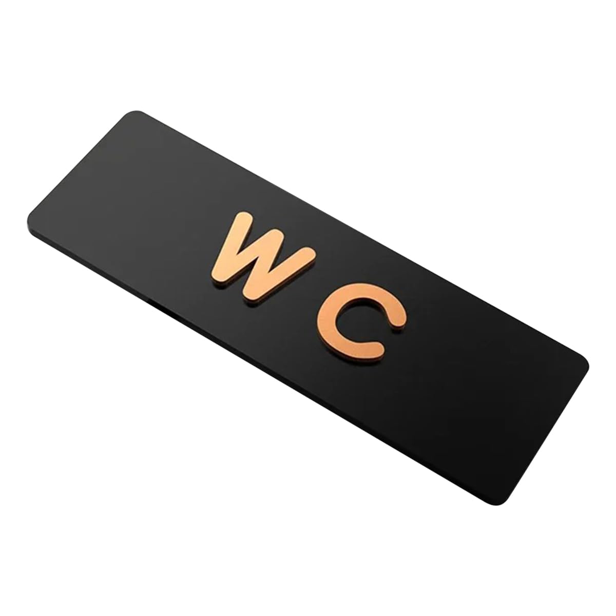Plaque de signalisation de salle de bain chic en acrylique