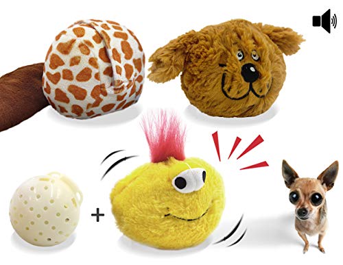 YOOGAO Pet Interactive Dog Toy, Plush Electric Dog Toy, Vibrating and Squeaky, Battery Operated, Prevent Boredom for Pets (Kit)