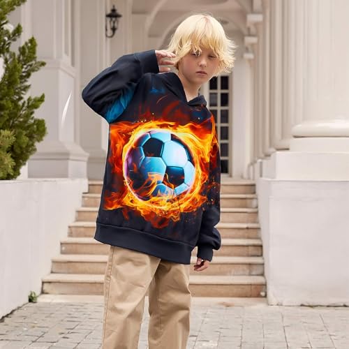 Image of TUONROAD Boys Hoodies 3D Graphic Sweatshirt Lightweight Pullover 6-16T cool