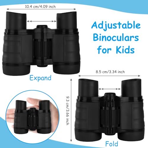 OSDUE Fernglas für Kinder, Spielzeug, Spielzeug, stoßfestes, für Jungen und Mädchen im Alter von 3–7Jahren, für Vogelbeobachtung, Jagen, Wandern, Geburtstagsgeschenke(Schwarz)