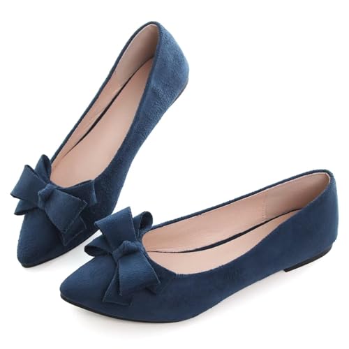Image of SAILING LU Women's Bow-Knot Pointed Toe Ballet Flats