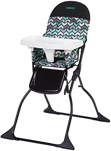 Cosco Kids Highchair for Baby, Simple Foldable High Chair, Convenient, Lightweight, and Compact Design, Spritz