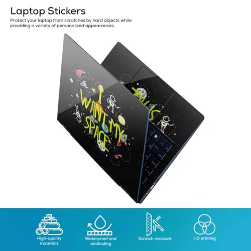 Image of Galaxsia I Want My Space Full Body Vinyl Laptop Skin /Sticker /Cover Upto 15.6 Inches Laptops Laminated-Removable-HD Quality Compatible for Hp-Dell-Sony-Lenovo-Asus etc.(15x10 Inches)