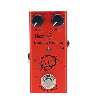 Musiclily Basic Mini Guitare électrique Pédale Adaptateur DC 9V Alimenté True Bypass, Classic Chorus - Les Beatles, Paul McCartney, John Lennon, RIngo Starr, George Harrison