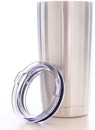 Romatlink Stainless Steel Double Wall Vacuum Insulated Tumbler with Lid, 20 oz, 20oz, silver