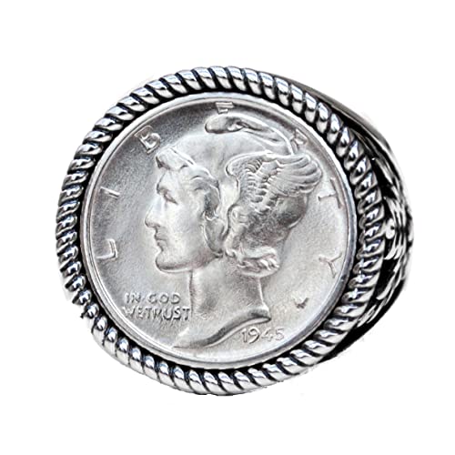 US 1945 Mercury Dime 90% Silver AU/BU Coin 925 Sterling