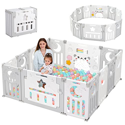 Baby Playpen, Dripex Foldable Playpen for Babies and Toddlers, 60x60 inches Baby Fence Play Area