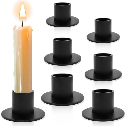 6 Pièces Bougeoirs, Bougeoir Vintage en Métal, Ldéal pour Les fêtes, Les Mariages, Les Anniversaires, Les Décorations de Salon et de Chambre à Coucher...