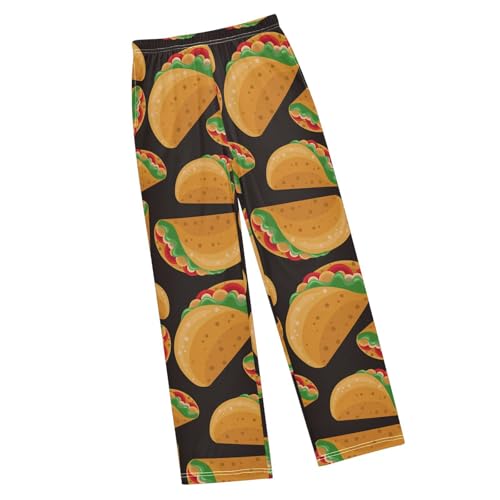 Taco Dark Brown Boys Track Pants Toddler Casual Pants Sweatpants Kids Athletic Pants for 6-8 Years