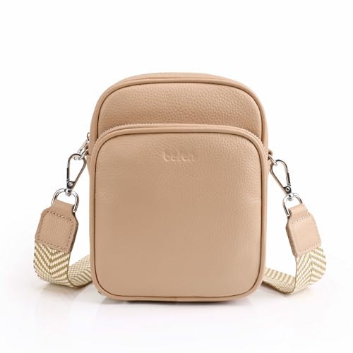 Image of befen Genuine Leather Small Crossbody Bags for Women Cross Body Bag Purses Cell Phone Purse for Travel with RFID Card Slots