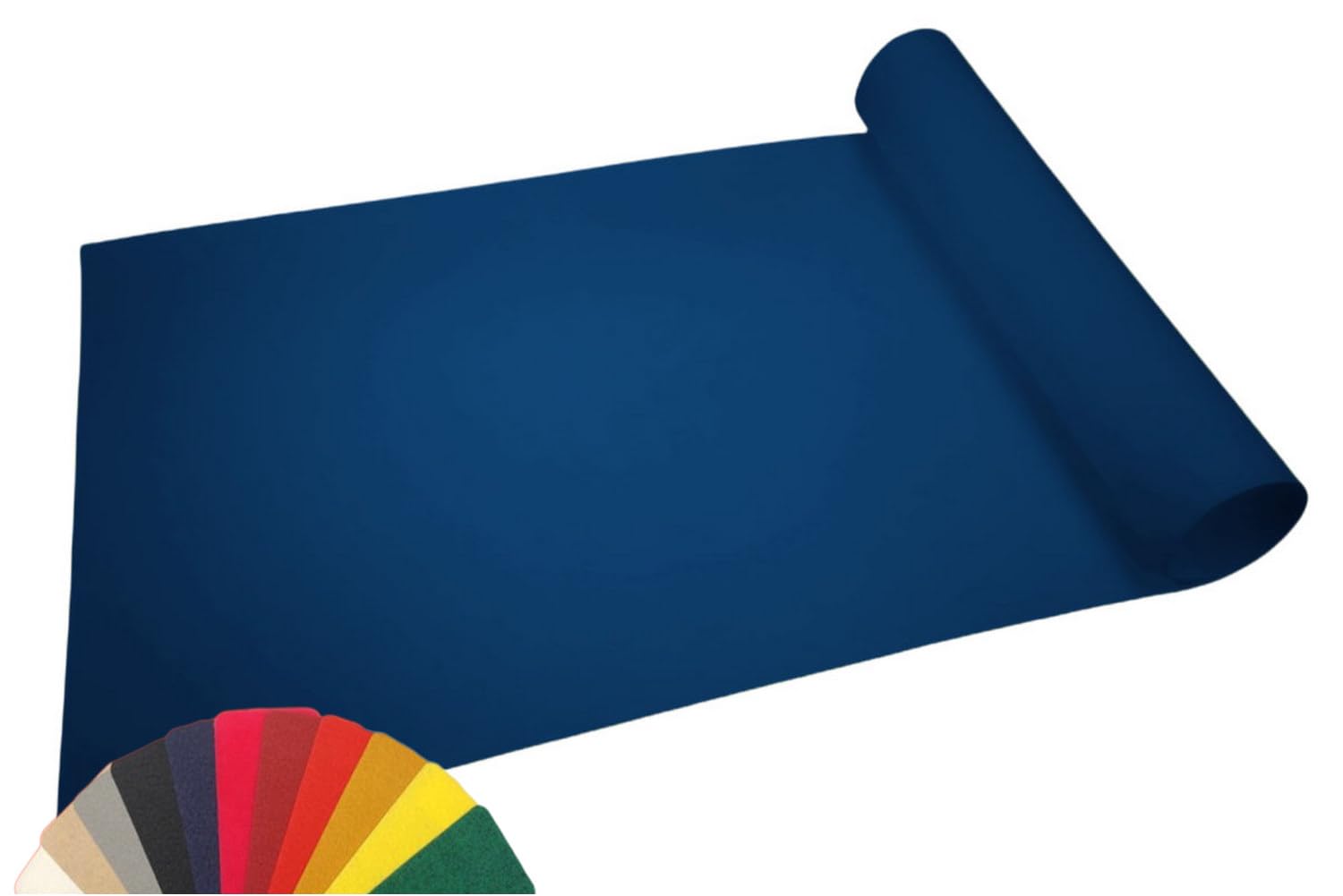 Tapis moquette événementiel bleu 1x30m MadeInNature pour exposition