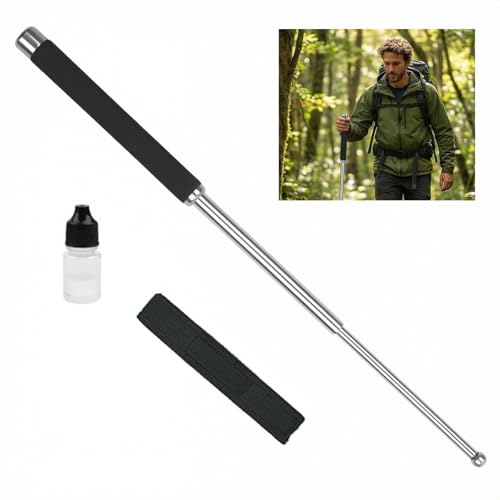 VBK Wanderstöcke Teleskop 3-teilige Faltbare Trekkingstöcke aus legiertem Stahl leicht & verstellbar Outdoor-Stöcke mit ergonomischem Griff für Wandern Trekking & Nordic Walking