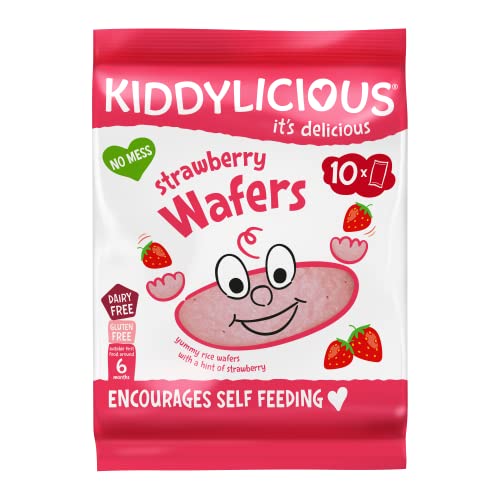 Kiddylicious Strawberry Wafers, 10x4g