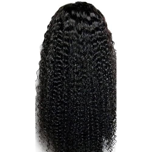 AiPliantfis Curly Wave Human Hair Wig 13x6 Lace Front Glueless Human Hair with Natural Hairline Free Part Bleached Knot Brazilian Remy Hair 18 Zoll - Afbeelding 3