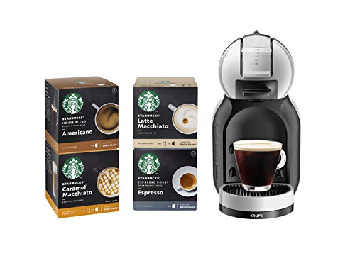 Dolce Gusto Nescafé KP123B43 Mini-Me Bundle by KRUPS con café Starbucks, cápsula, máquina, plástico, 1500 W, gris y… - Imagen 3