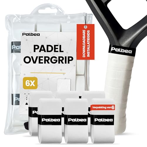 Palbea Extra Stroeve Witte Padel OverGrip Set van 6